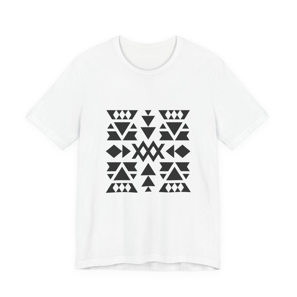 Geometrisk Stamme-mønster T-Shirt