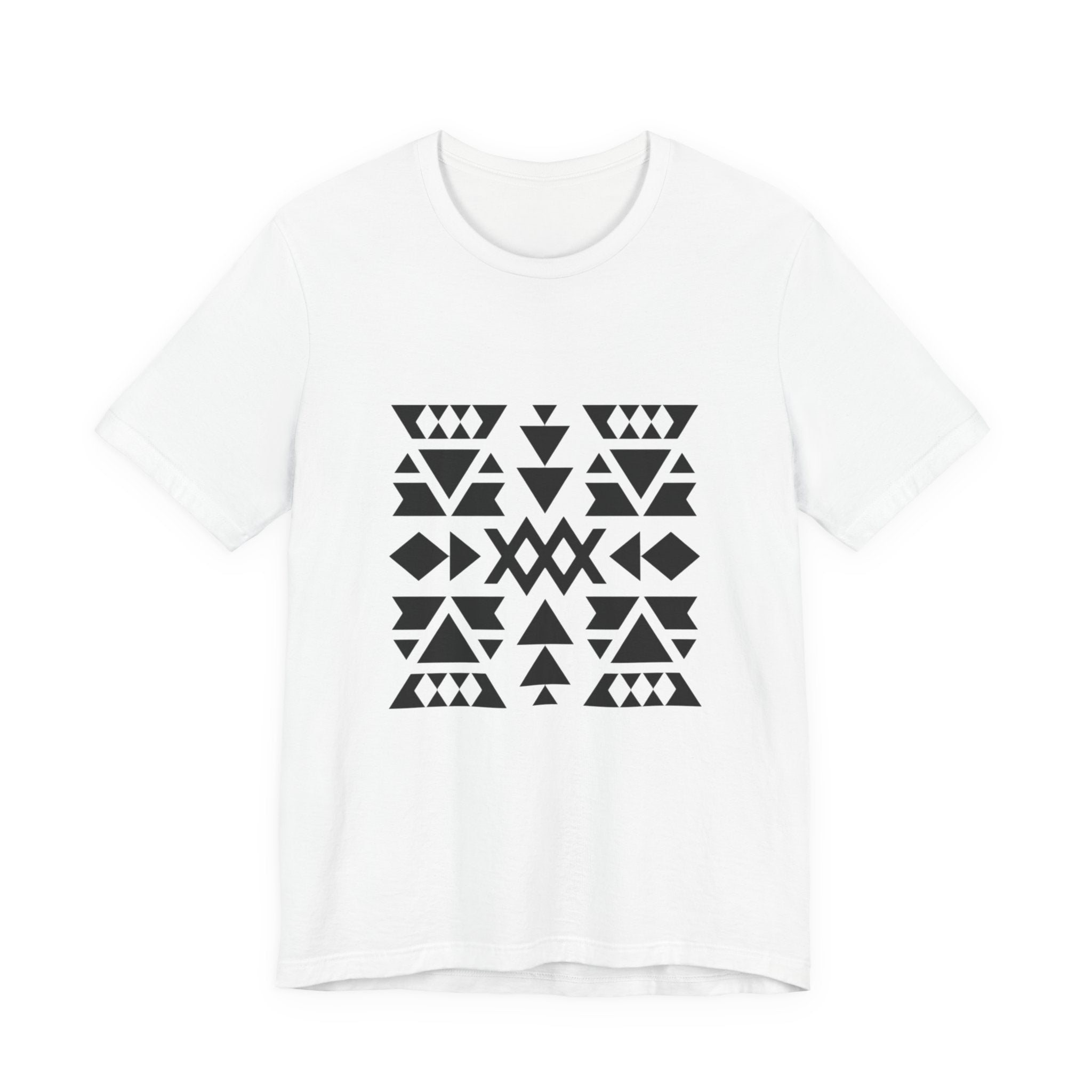 Geometrisk Stamme-mønster T-Shirt