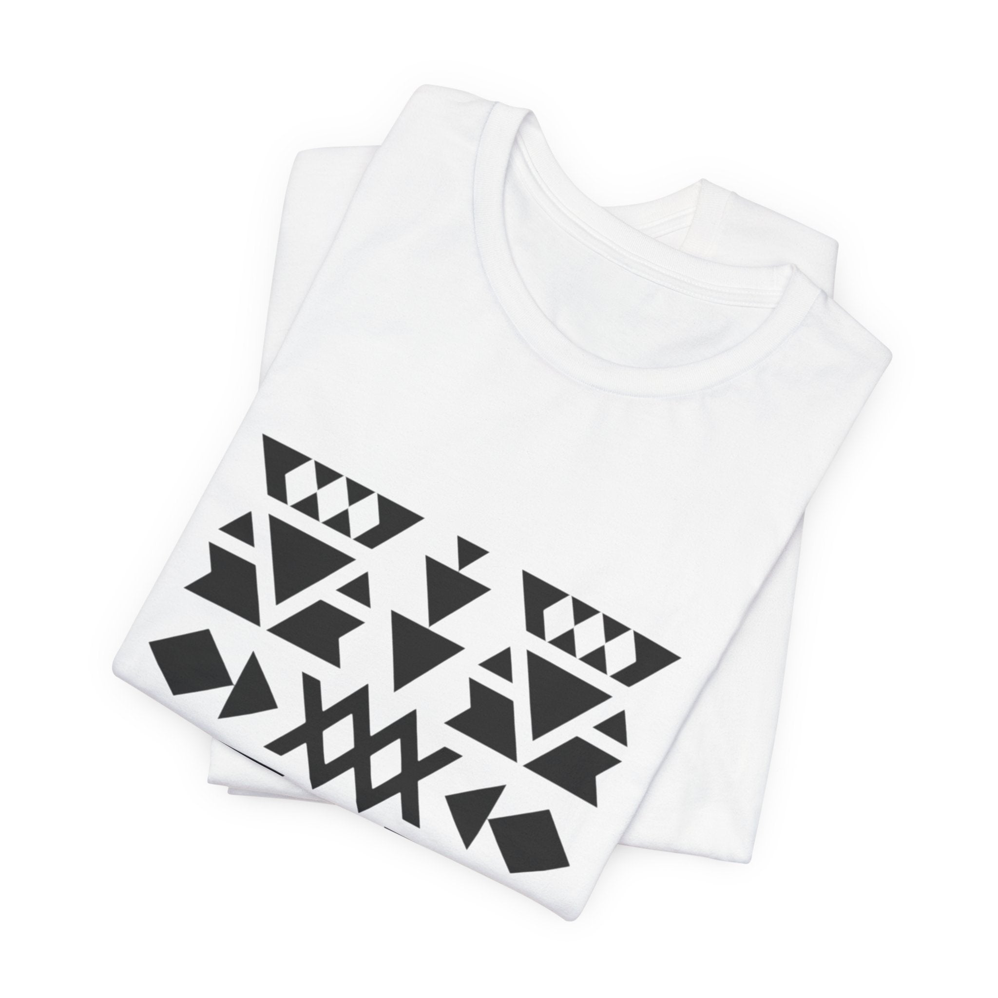 Geometrisk Stamme-mønster T-Shirt